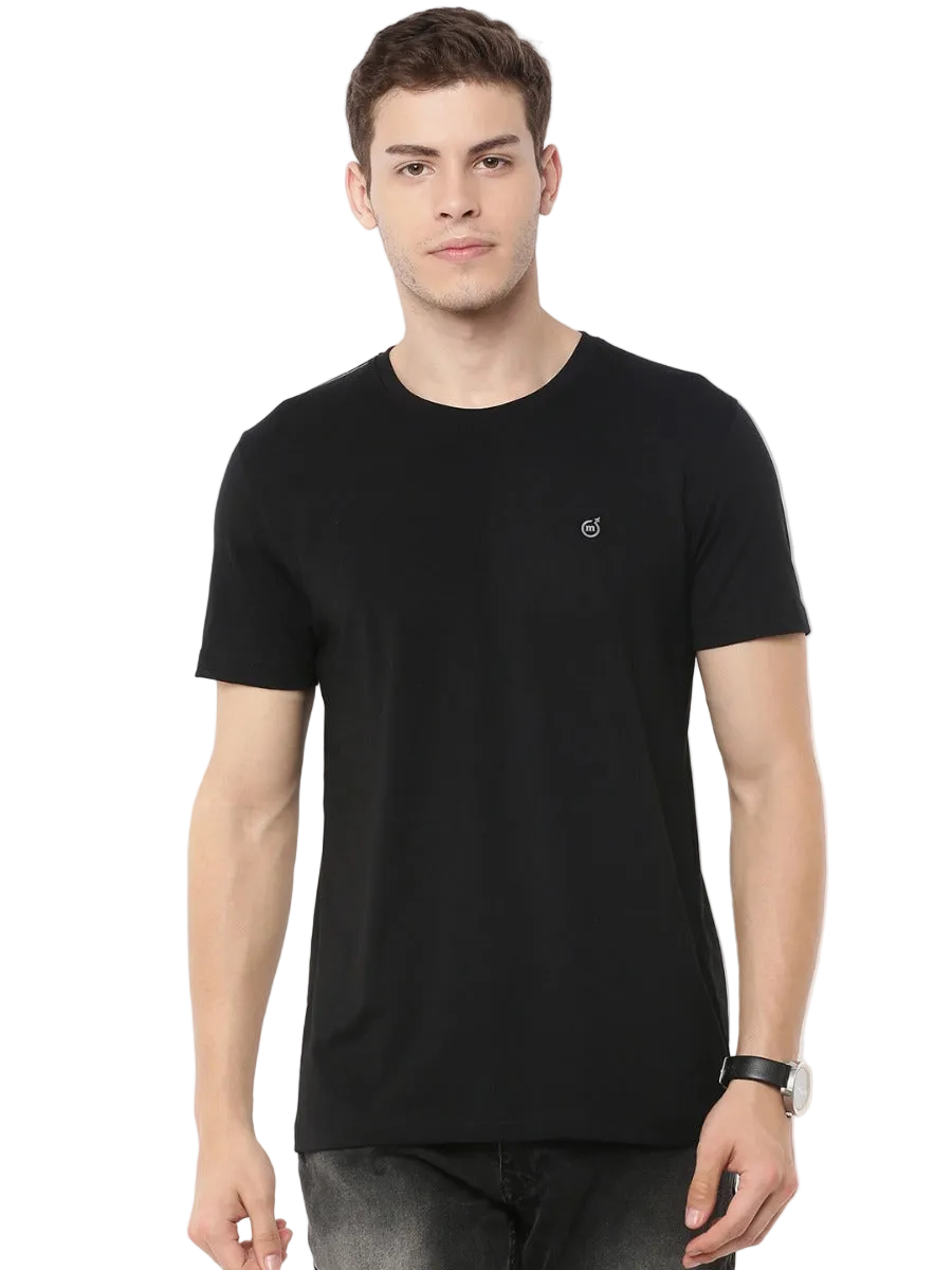 Macroman M-Series Men’s Smartz Basics T-Shirt in Cotton Rich Single Jersey Fabric, Crew Neck Half Sleeve Style | M9000HS