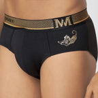 Men's Supima Modal Spandex Brief | Cool Touch & Luxurious Metallic Waistband Brief | MMS8501