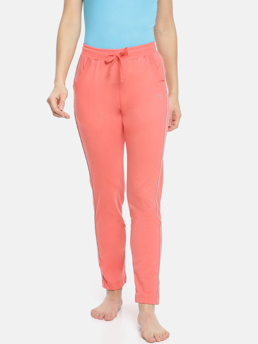 Women's Pants, Cotton Rich Fabric with Contrast Piping and Broad Drawstring Waistband for Active or Lounge Wear | MW3302