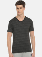 Men’s T-shirts Cotton-Rich Half Sleeve V-Neck Athleisure Wear with Anti-Sag Collar, Relaxed Fit and Everyday Wearability | MS262