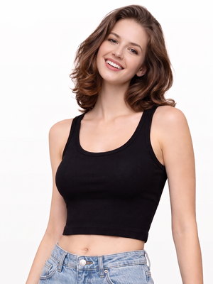 Woman Cotton Spandex Slim Fit Tank Top | Sleeveless Stretchable  | Pack of 1 | MW1604