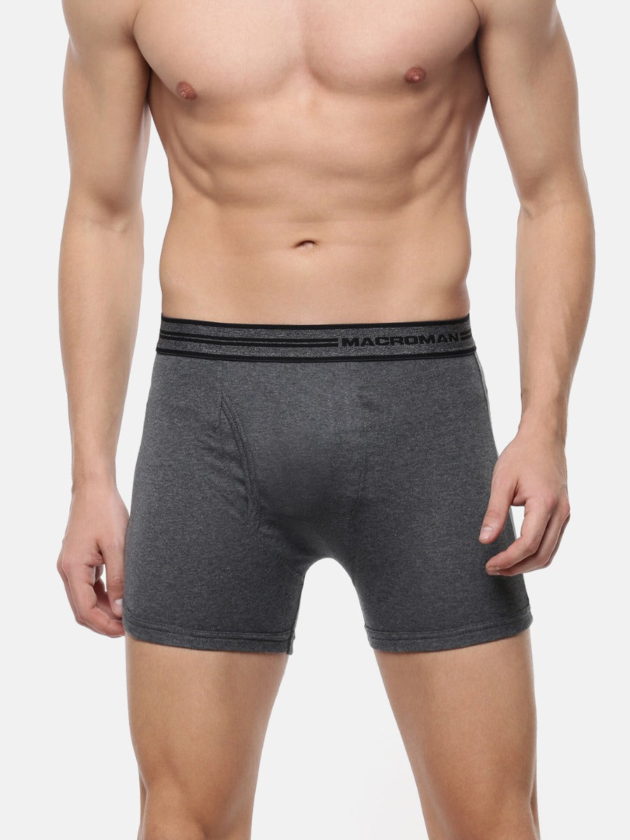 Compact Cotton Rib Solid Boxer Brief With Double Soft Waistband And Neo Fresh Finish| M572