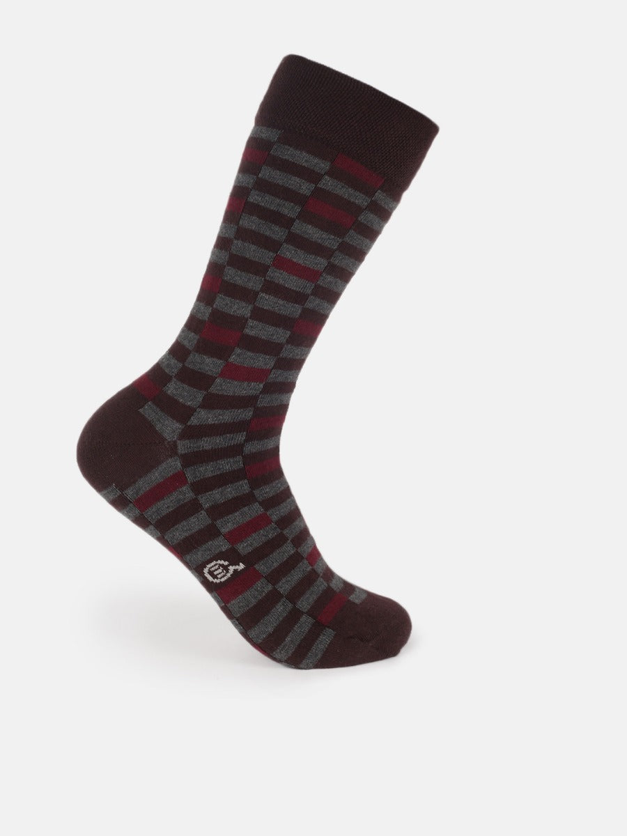 All Over Checks Full Length Socks | M4500