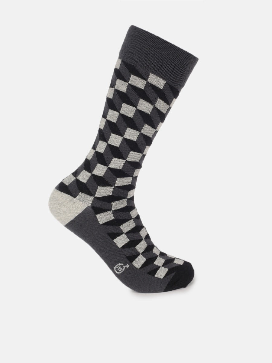 All Over Checks Full Length Socks | M4500