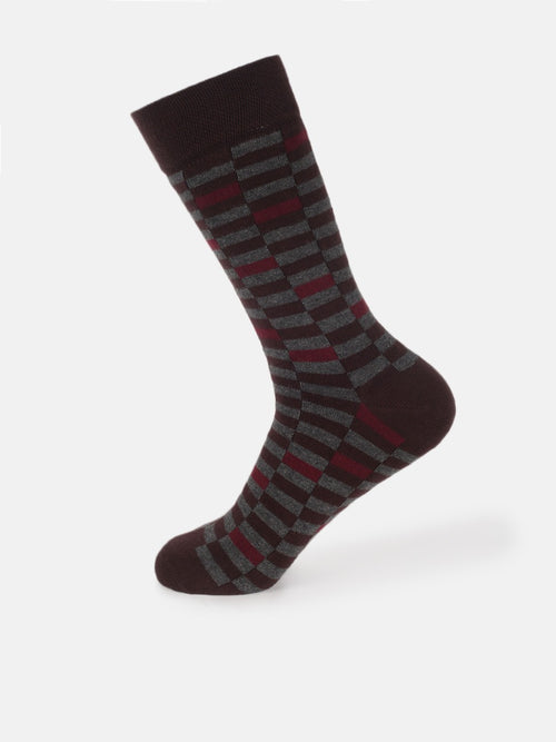 All Over Checks Full Length Socks | M4500