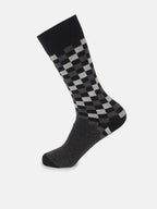 All Over Checks Full Length Socks | M4500