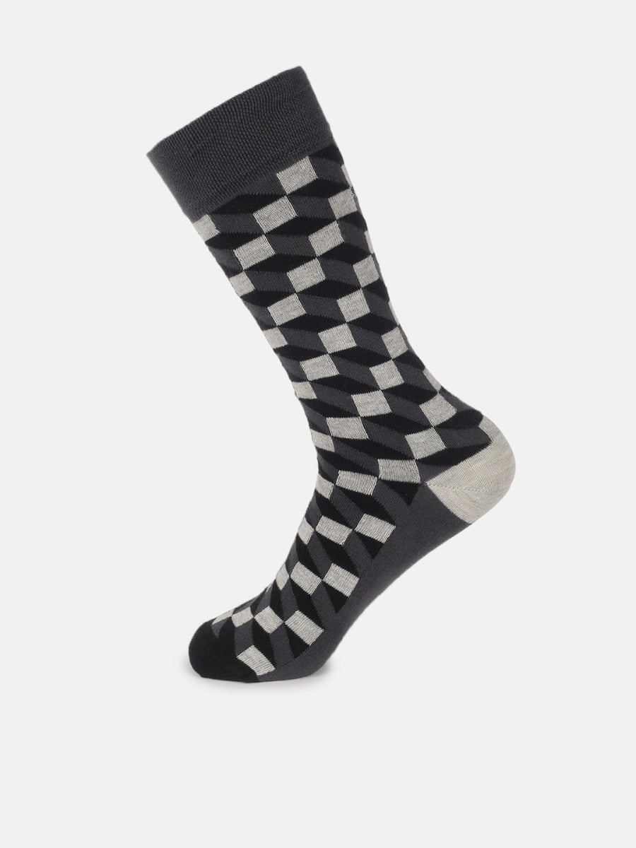 All Over Checks Full Length Socks | M4500