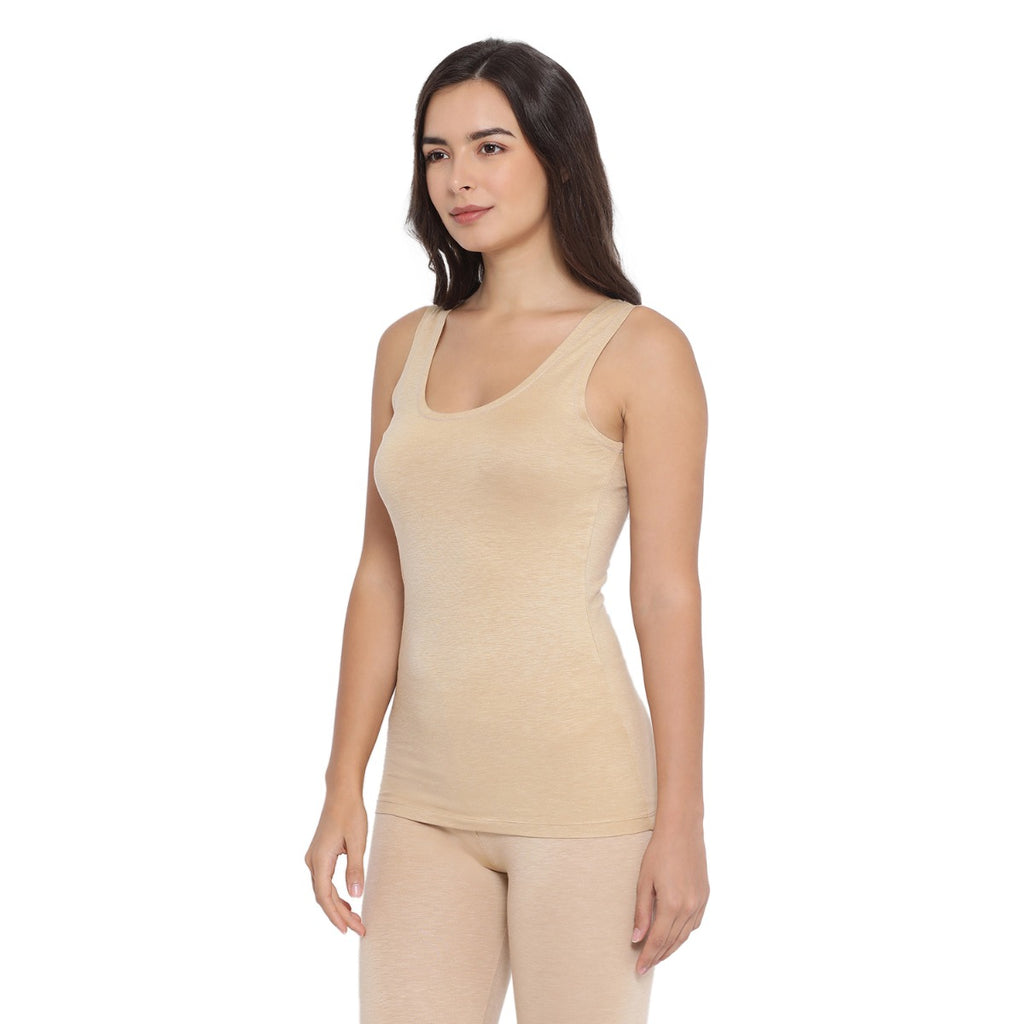 Women's Microfiber Super Soft Lightweight Stretch Broad Shoulder Thermal Camisole with Staywarm Technology | MW3565