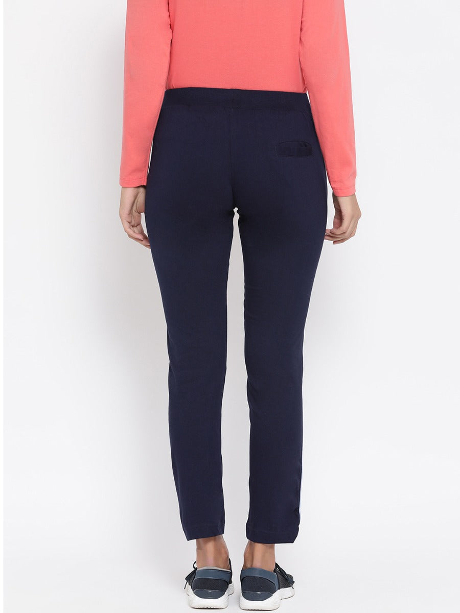 Women's Pants, Cotton Rich Fabric with Contrast Piping and Broad Drawstring Waistband for Active or Lounge Wear | MW3302