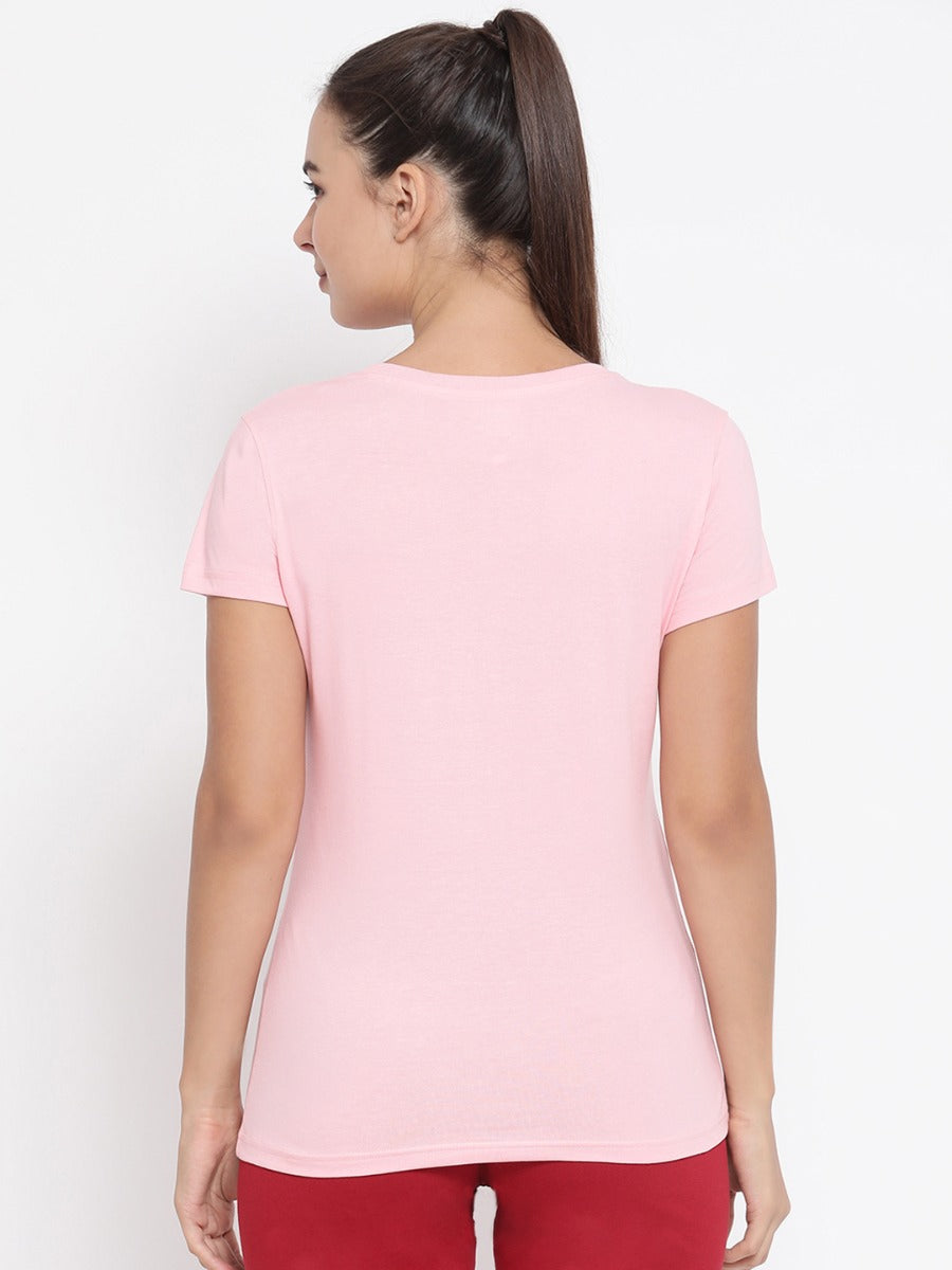 Women's V-Neck Tee, Cotton Rich fabric with Half Sleeves for Versatile Sports or Leisure Wear | MW3122