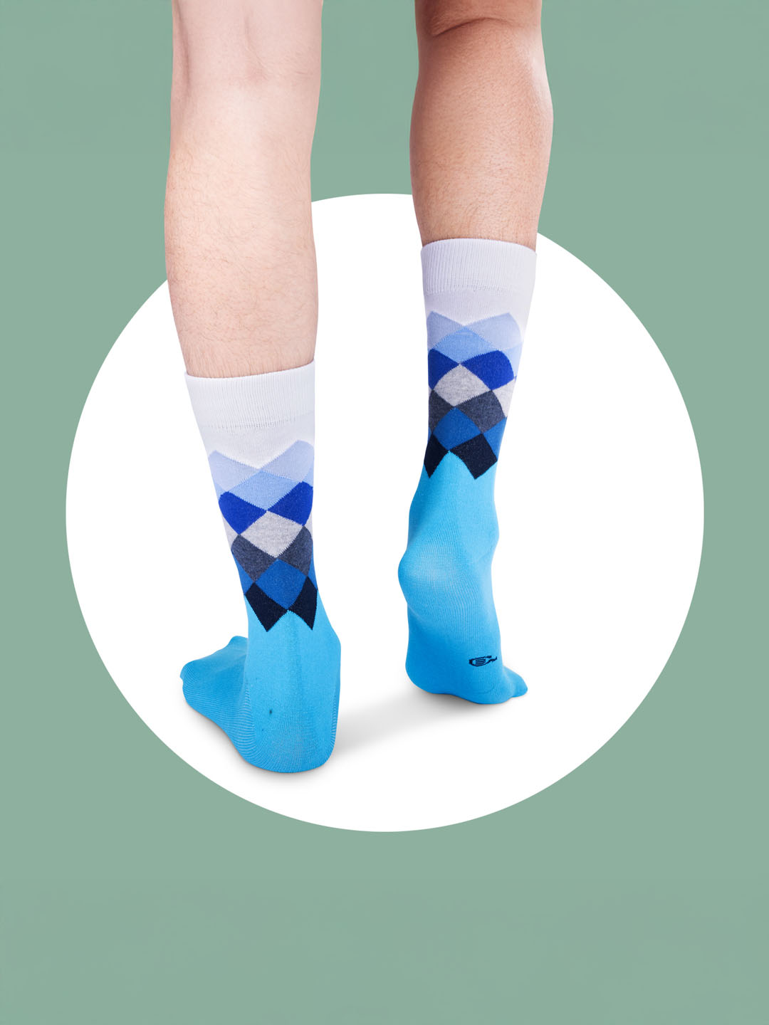 Socks Sutra by Macroman M-Series Men’s Crew/Calf Length Socks (Pack of 3) | Cotton Spandex, Stretch-Fit, Reinforced Heel & Toe | MM3024