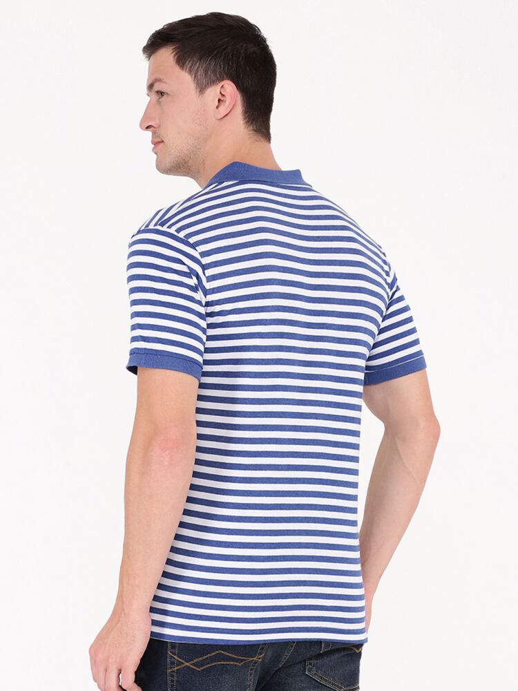 Denim Melange/White