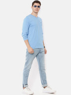 Macroman M-Series Men’s Smartz Basics T-Shirt in Cotton Rich Single Jersey Fabric, V-Neck Full Sleeve Style | M9001FS