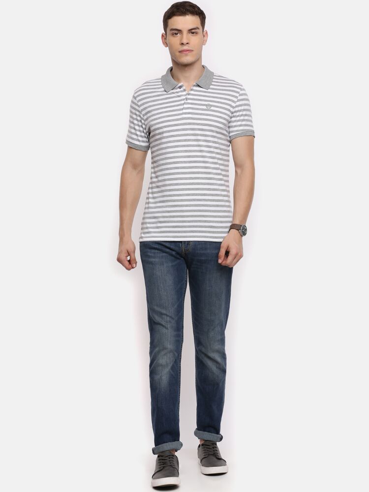 Grey Melange/White