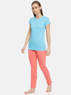 Women's Pants, Cotton Rich Fabric with Contrast Piping and Broad Drawstring Waistband for Active or Lounge Wear | MW3302