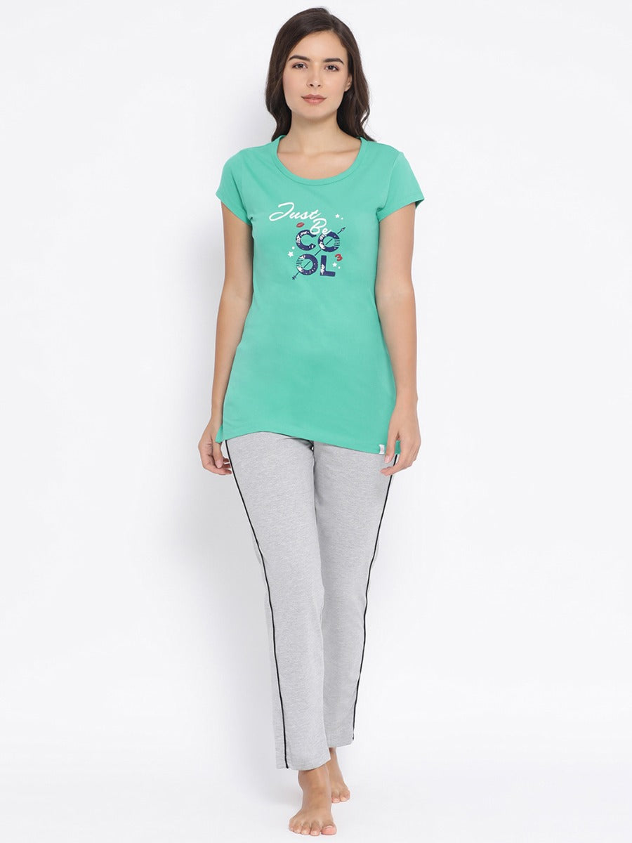 Women's Round Neck Printed Long Tees in Cotton Rich Fabric with Half Sleeves for Enhanced Comfort | MW3325