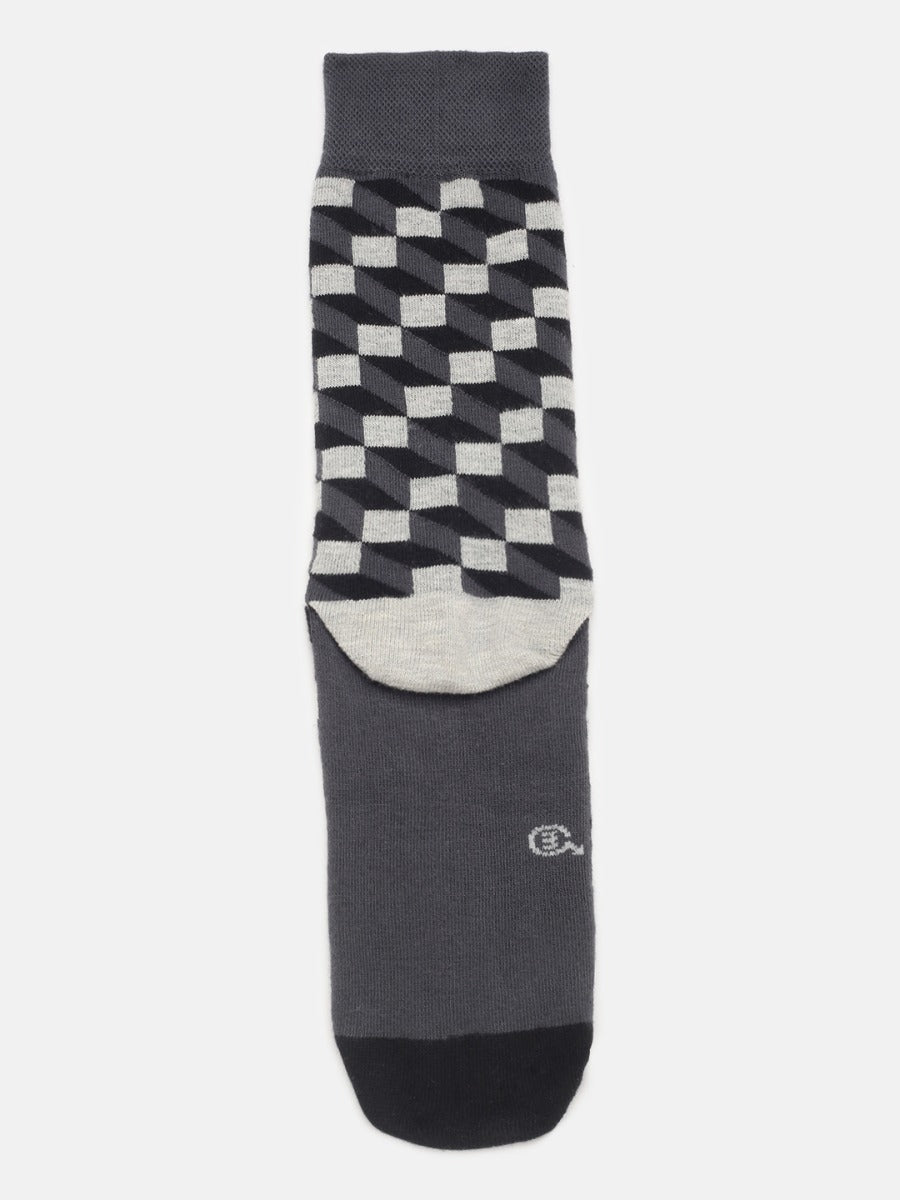 All Over Checks Full Length Socks | M4500