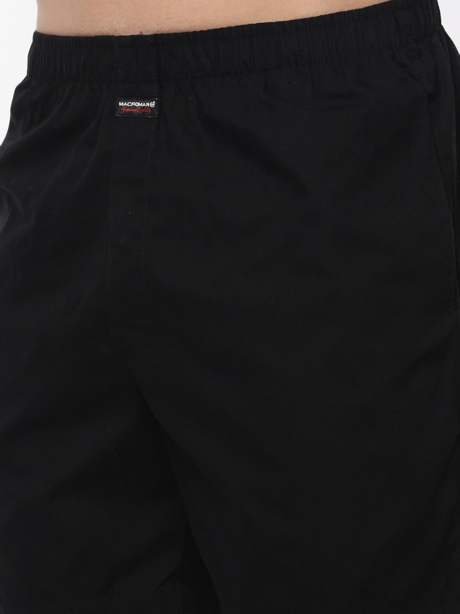 Super Combed Cotton Solid Boxer Shorts With Side Pockets & Soft Inner Waistband | ML715