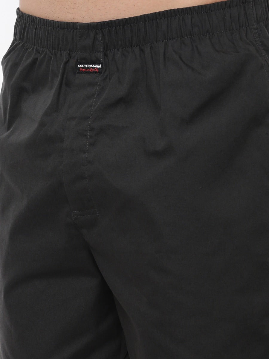 Men’s Boxer Shorts in Combed Cotton Skin-Friendly Waistband Front Fly Open for All-Day Comfort (ML715)