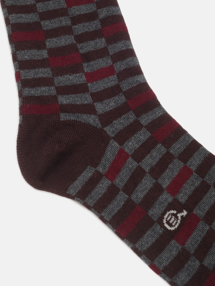 All Over Checks Full Length Socks | M4500