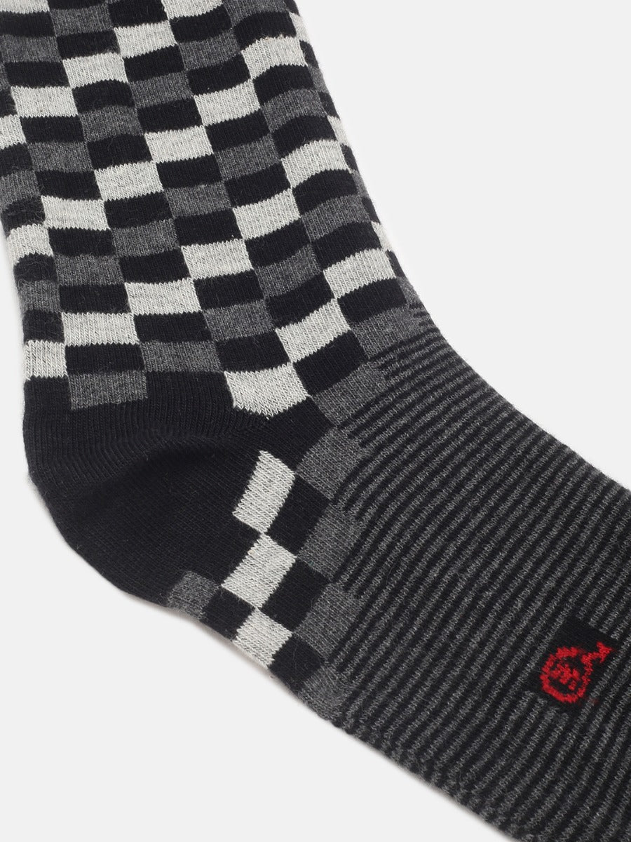 All Over Checks Full Length Socks | M4500