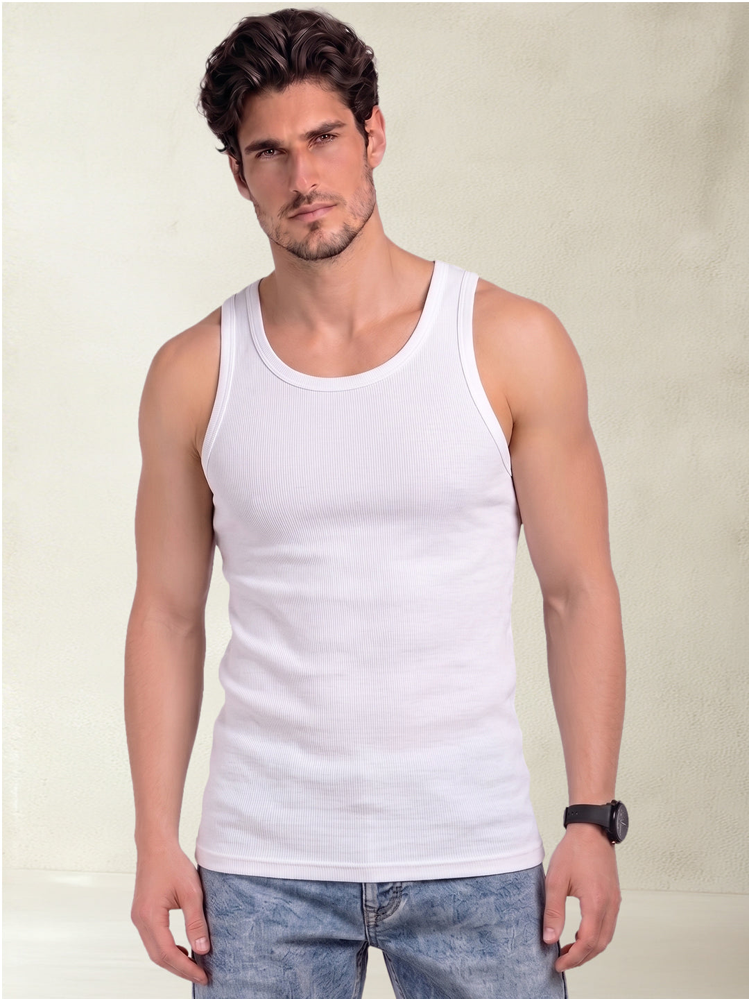 Men's Vests Combed Cotton Seamless Fit Classic Cut For Perfect Comfort (Pack Of 2) | MB001
