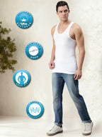 Men's Vests Combed Cotton Seamless Fit Classic Cut For Perfect Comfort (Pack Of 2) | MB001