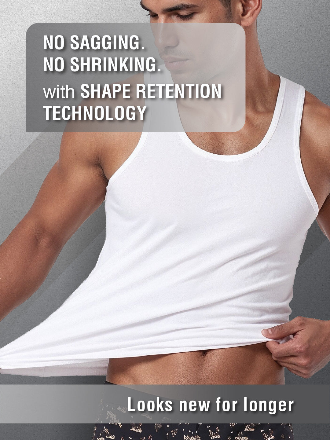 Men's Vests in Modal & Supima Cotton with Cool Touch, Stretch Fit, Shape Retention, and Odor Control | MMS8101