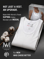 Men's Vests in Modal & Supima Cotton with Cool Touch, Stretch Fit, Shape Retention, and Odor Control | MMS8101