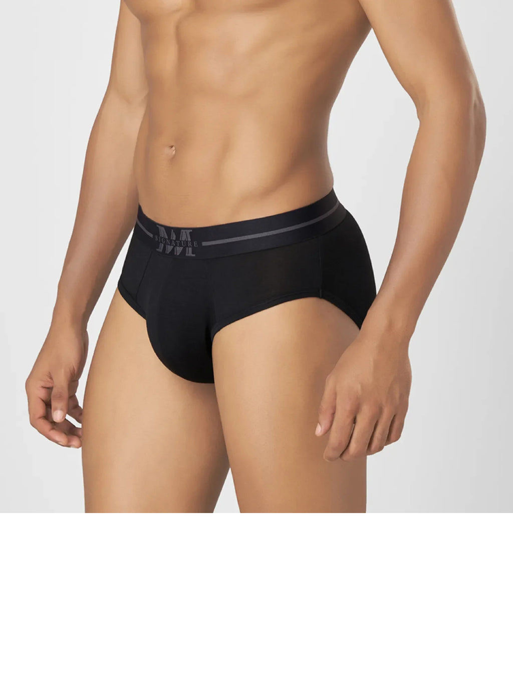 Men's Solid Briefs in Modal & Spandex Blend with  Stretch Fit Cool Touch and Ultra Soft Waistband | MMS8511