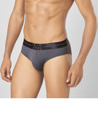 Men's Solid Briefs in Tactel & Spandex Blend Stretch Fit Cool Touch Ultra Soft Waistband with Moisture wicking tech. | MMS8601