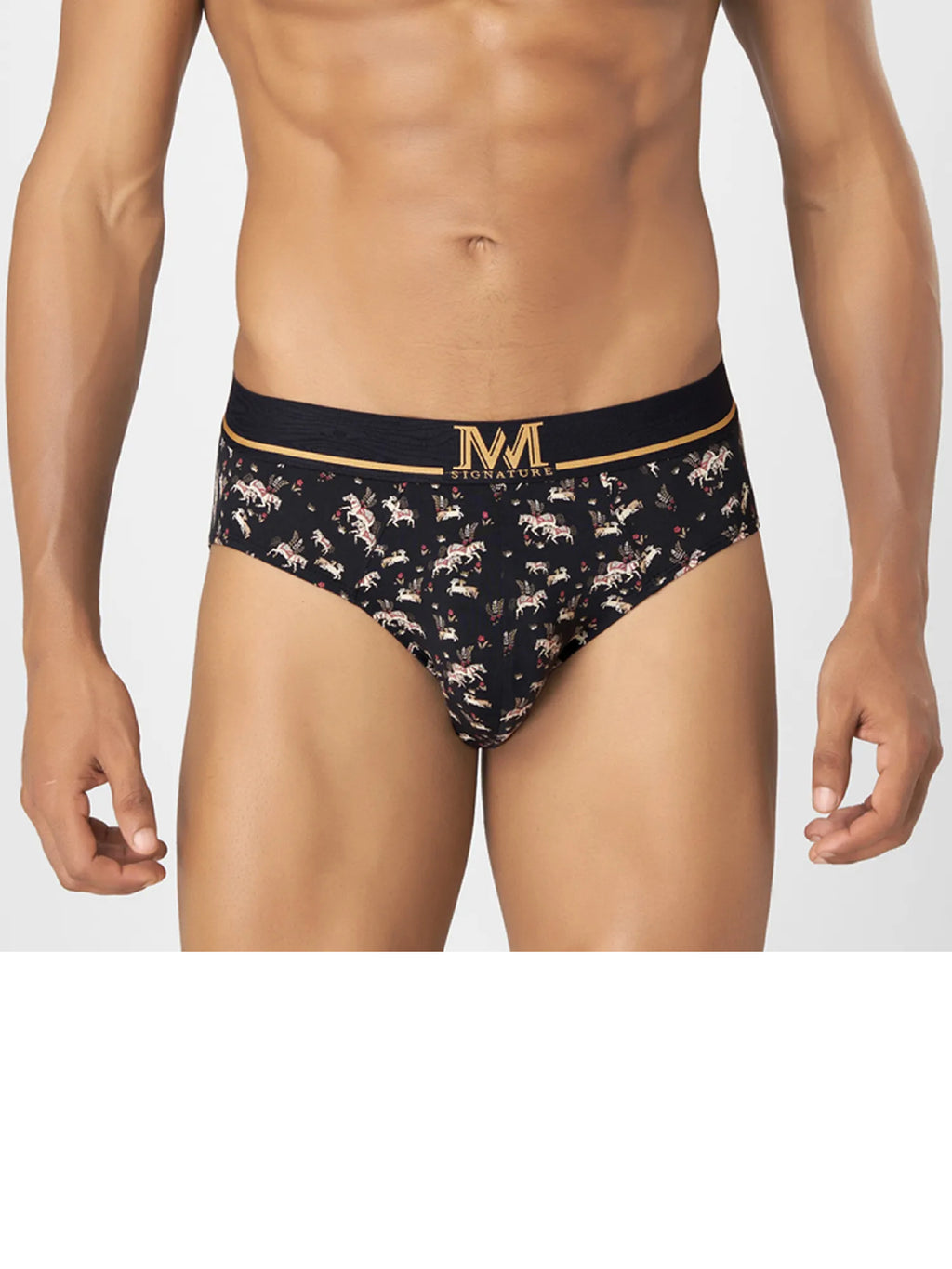 Men's Printed Briefs in Tencel & Spandex Blend with Stretch Fit Cool Touch  and Ultra Soft Waistband | MMS8611