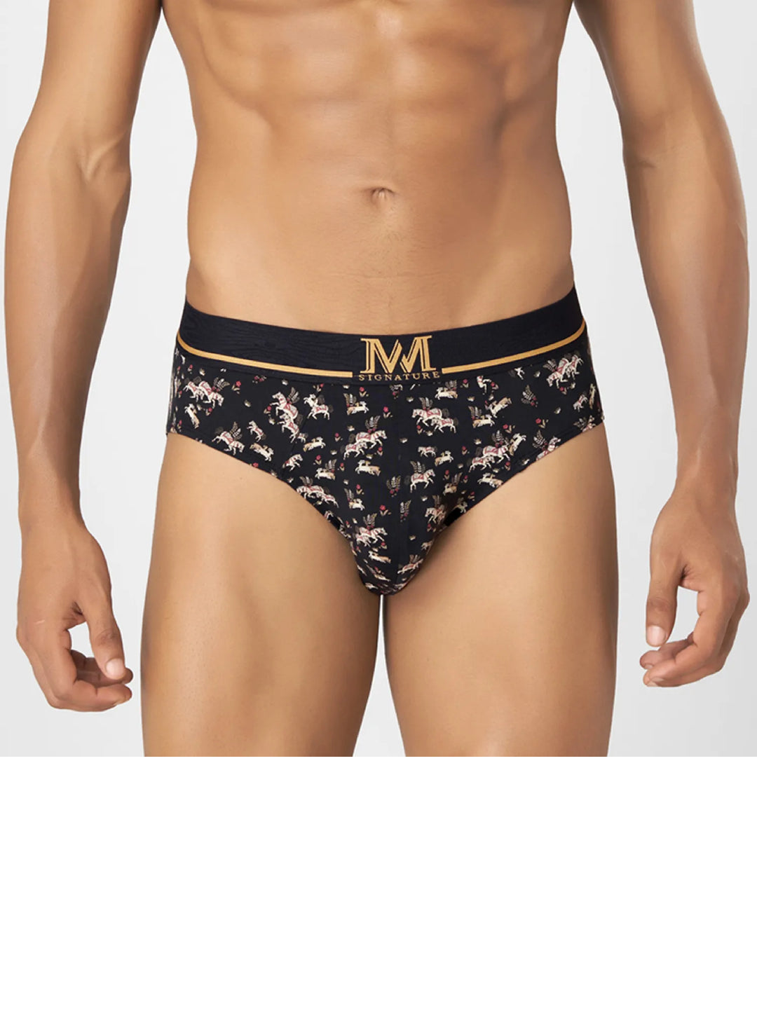 Men's Printed Briefs in Tencel & Spandex Blend with Stretch Fit Cool Touch  and Ultra Soft Waistband | MMS8611