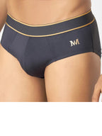 Men's Solid Briefs in Polyester & Spandex Blend with Stretch Fit Cool Touch and Ultra Soft Waistband | MMS8701