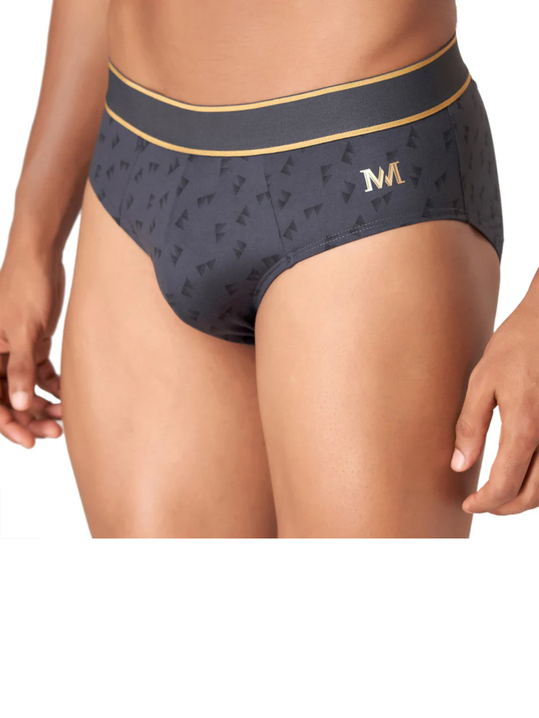Men's Briefs in Polyester Spandex Fabric with Soft Elastic Waist Band and Signature Emblem | MMS8711