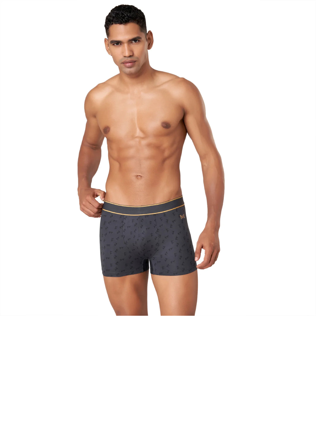 Men's Trunks in Polyester Spandex Fabric with Soft Elastic Waist Band and Signature Emblem | MMS8712