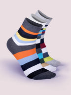 Socks Sutra by Macroman M-Series Men’s Ankle Length Socks (Pack of 3) | Cotton Spandex, Comfortable & Breathable | MM3004