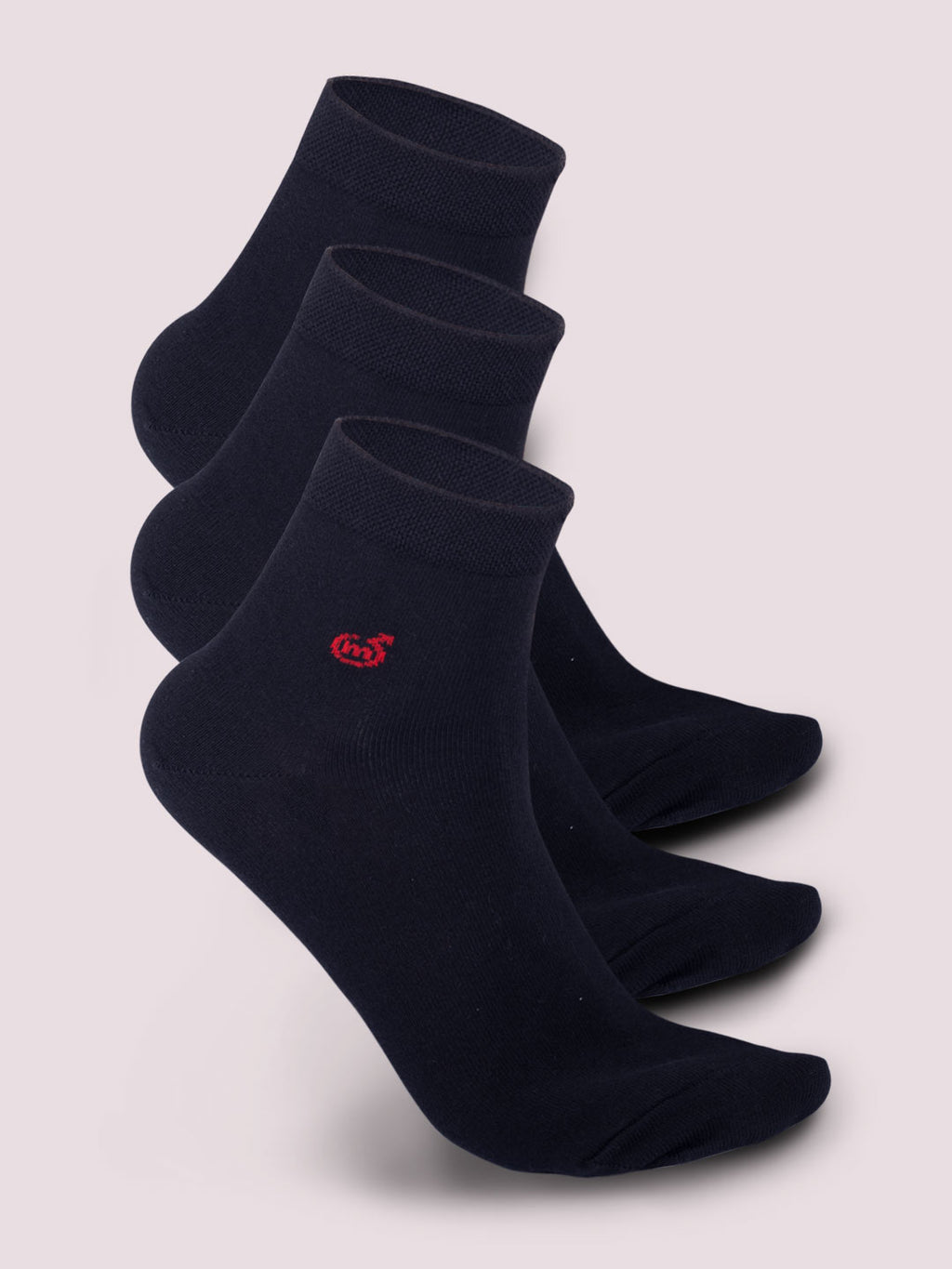 Socks Sutra by Macroman M-Series Men’s Ankle Length Socks (Pack of 3) | Cotton Spandex, Breathable & Stretch-Fit | MM3011
