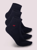 Socks Sutra by Macroman M-Series Men’s Ankle Length Socks (Pack of 3) | Cotton Spandex, Breathable & Stretch-Fit | MM3011