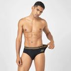 Men's Supima Modal Spandex Brief | Cool Touch & Luxurious Metallic Waistband Brief | MMS8501