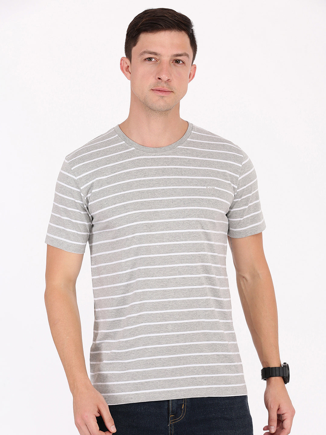 Grey Melange/White