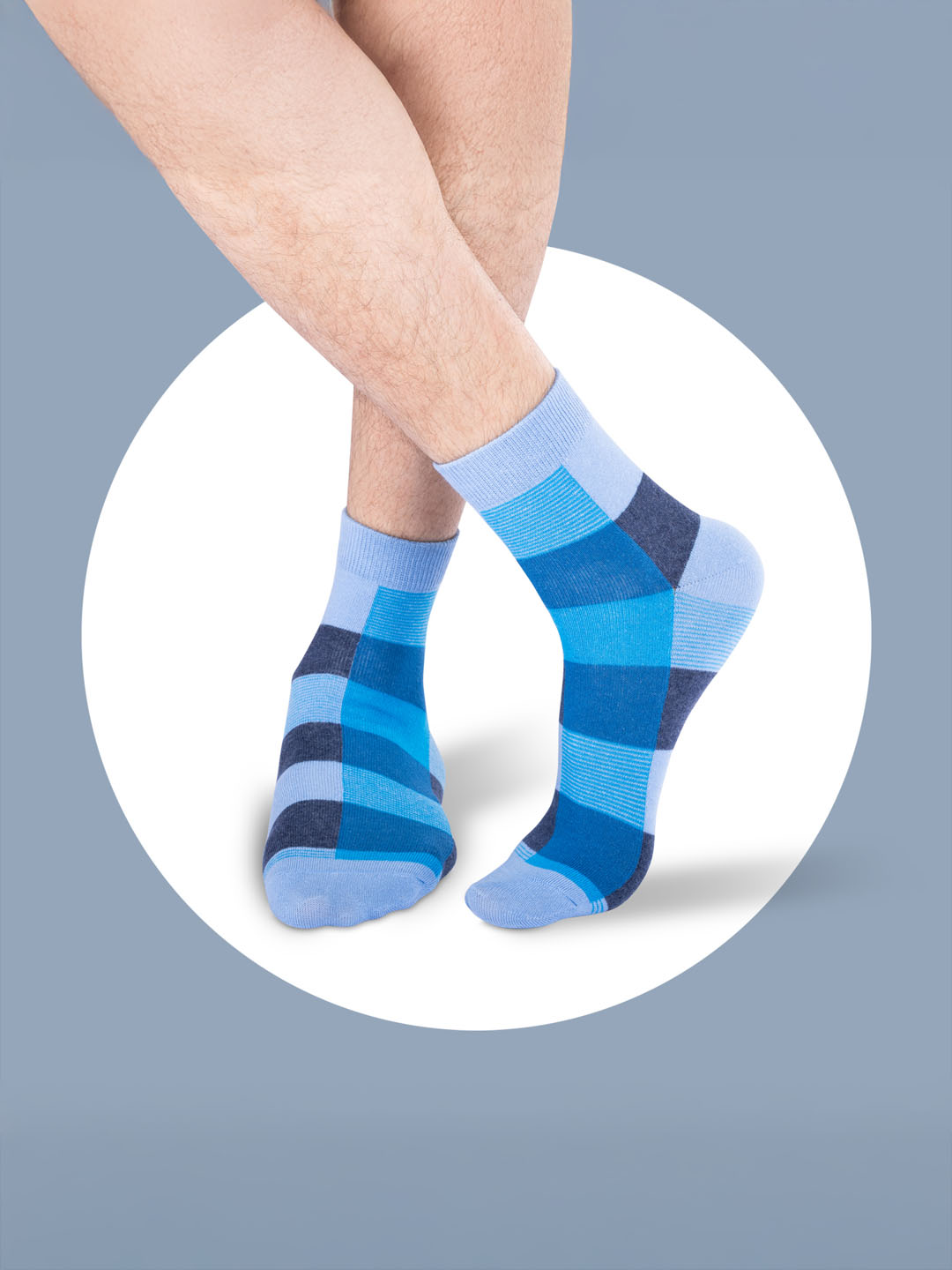 Socks Sutra by Macroman M-Series Men’s Ankle Length Socks (Pack of 3), Cotton Spandex, Comfortable & Breathable | MM3002