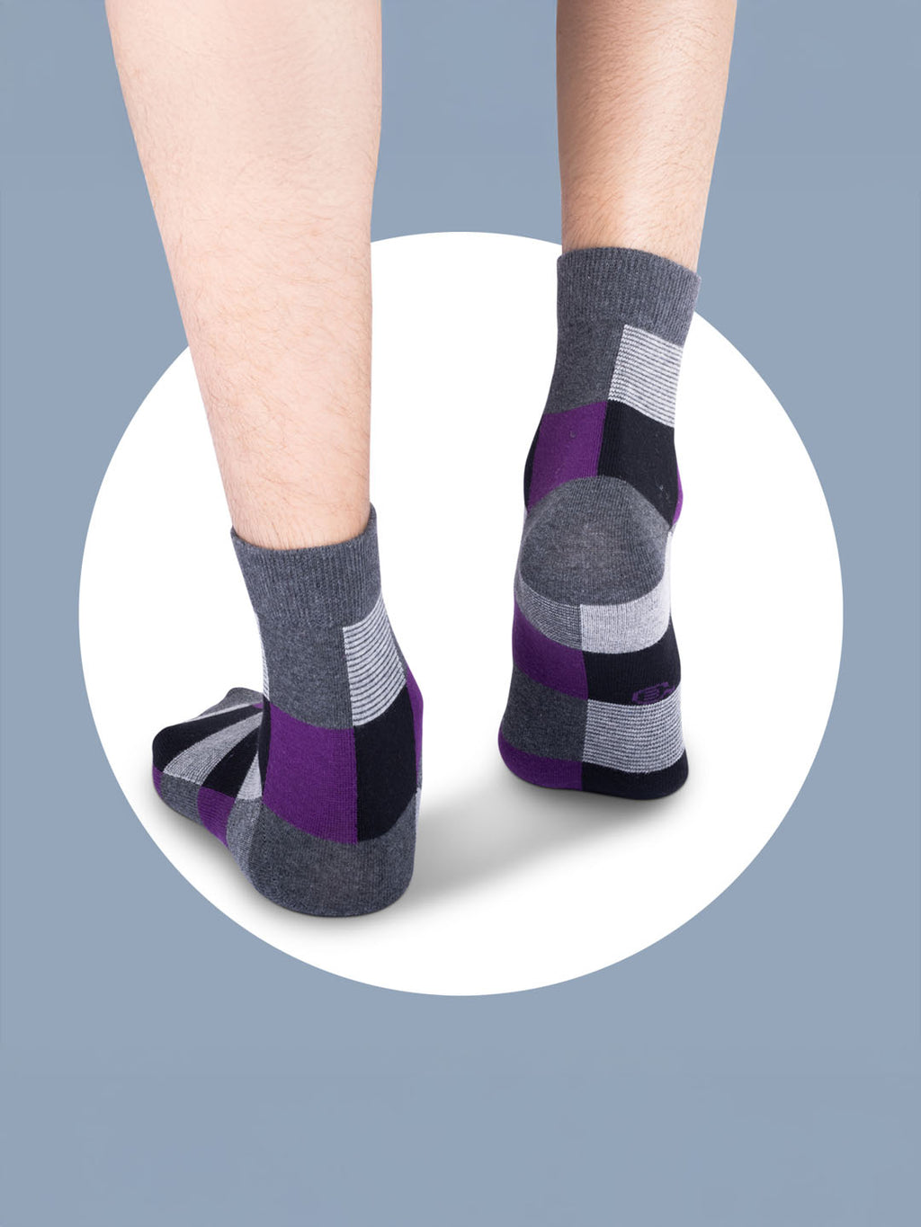 Socks Sutra by Macroman M-Series Men’s Ankle Length Socks (Pack of 3), Cotton Spandex, Comfortable & Breathable | MM3002