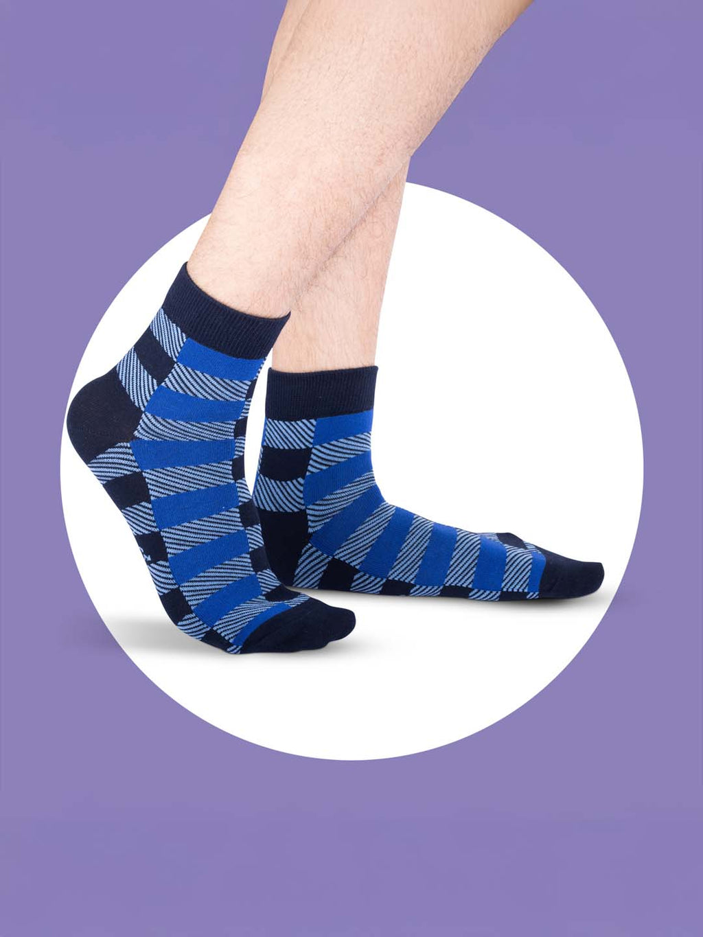 Socks Sutra by Macroman M-Series Men’s Ankle Length Socks (Pack of 3) | Cotton Spandex, Comfortable & Breathable | MM3005
