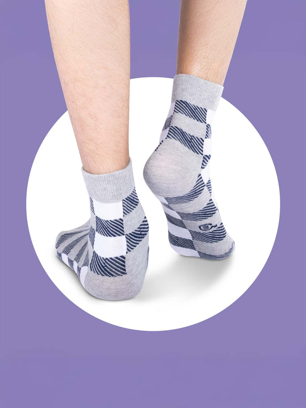 Socks Sutra by Macroman M-Series Men’s Ankle Length Socks (Pack of 3) | Cotton Spandex, Comfortable & Breathable | MM3005