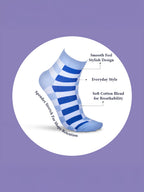 Socks Sutra by Macroman M-Series Men’s Ankle Length Socks (Pack of 3) | Cotton Spandex, Comfortable & Breathable | MM3005