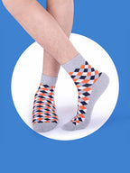 Socks Sutra by Macroman M-Series Men’s Ankle Length Socks (Pack of 3) | Cotton Spandex, Comfortable & Breathable | MM3006