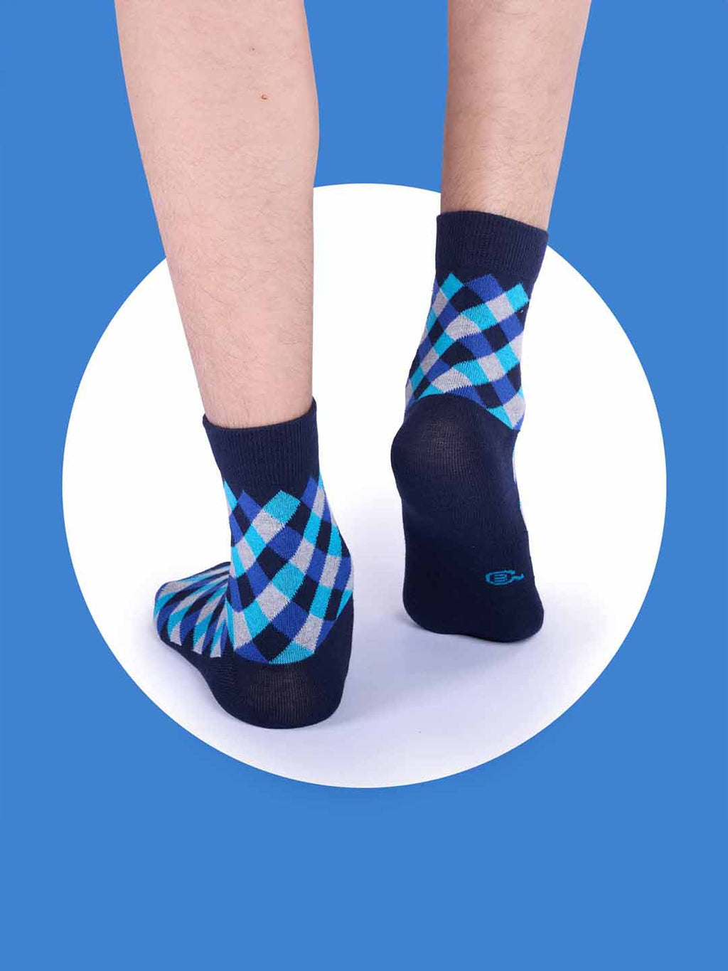 Socks Sutra by Macroman M-Series Men’s Ankle Length Socks (Pack of 3) | Cotton Spandex, Comfortable & Breathable | MM3006