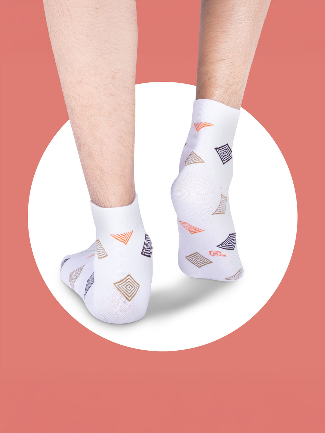 Socks Sutra by Macroman M-Series Men’s Ankle Length Socks (Pack of 3) | Cotton Spandex, Comfortable & Breathable | MM3007