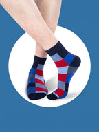 Socks Sutra by Macroman M-Series Men’s Ankle Length Socks (Pack of 3) | Cotton Spandex, Comfortable & Breathable | MM3008